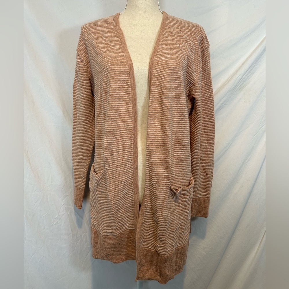 Madewell Summer Ryder Blush Stripe Open Cardigan Sweater XS